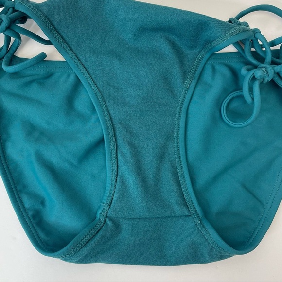 Hula Honey Swim Suit Bikini Set Green Teal String Closure Junior Size Small - Picture 11 of 11